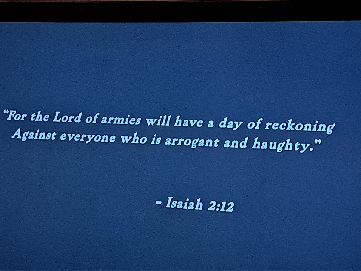 RocheJacqueline's tweet photo. #Bible #Biblical #Quotes 
"For The #Lord Of #Armies Will Have A #Day Of #Reckoning, #AGAINST #Everyone Who Is #Arrogant And #Haughty." 
#Isaiah2:12
It Appears This Time Is Here.
#US #Israel
Commit UnRelenting
#WarCrimes #CrimesAgainstHumanity
#Genocide In
🇵🇸🇮🇷 🇸🇾 🇱🇧🇻🇪🇲🇽🇨🇺
=#EVIL https://t.co/vukHwPItYF