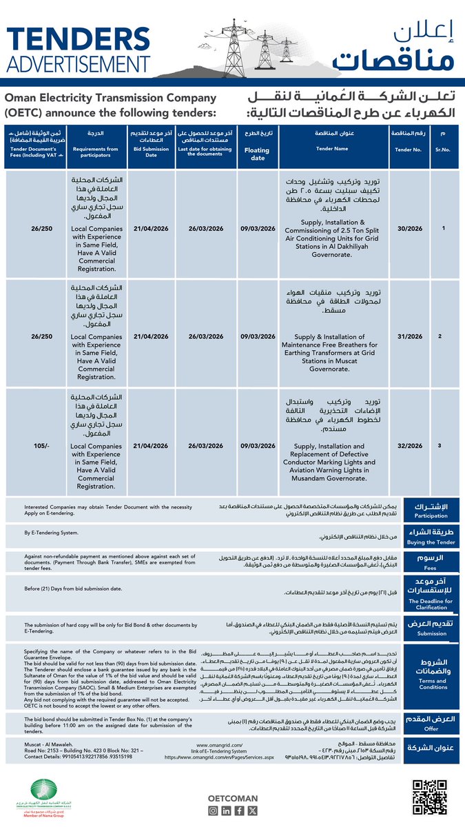 الشركة العمانية لنقل الكهرباء tweet media