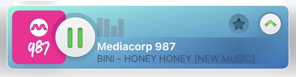 Random find: I heard <a href="/BINI_ph/">BINI_PH</a>’s new single called HONEY HONEY on the airport store in SG earlier and I double checked because the DJ on board was talking.

So I checked my phone’s radio app and it was on SG’s <a href="/987fm/">Mediacorp 987</a>! Very proud of this and ty for playing this new hit! Proof on