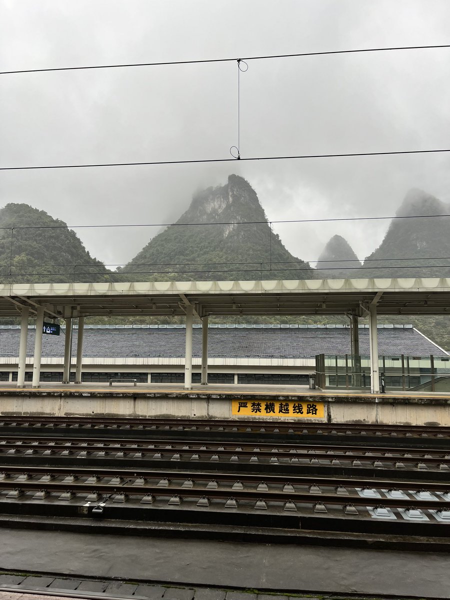 aagorska's tweet photo. Bullet train approaching Yangshuo railway station, Guangxi province.

Going back home to Shenzhen. https://t.co/LXq6Bg4ZC9