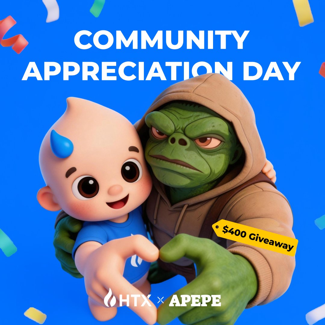 airdropinspect's tweet photo. New airdrop: HTX × APEPE
Total Reward: $400 worth of rewards
Rate: ⭐️⭐️⭐️⭐️
Winners: 20 Best
Distribution: after airdrop ends

Airdrop Link: https://t.co/JBEBgGLnrW

🔹Follow APEPE and HTX on X
🔹Like and Retweet the airdrop post (https://t.co/JBEBgGLnrW) and tag your squad
🔹Create original content using HTX × APEPE logos, stickers, or your imagination and Include #HTXAPEPEContest hashtag
🔹Find details and sticker images from here: https://t.co/wQ9QLcg2Sh
🔹20 Best winners will share $400 worth of rewards

Note: This airdrop will end on 13th March and rewards will be distributed after the airdrop ends. Please do not write AIRDROP in comments.

Disclaimer: Please do your own research (DYOR) before joining to any airdrops project, also airdrop is 100% free. Don't send any fee for receiving airdrop tokens.