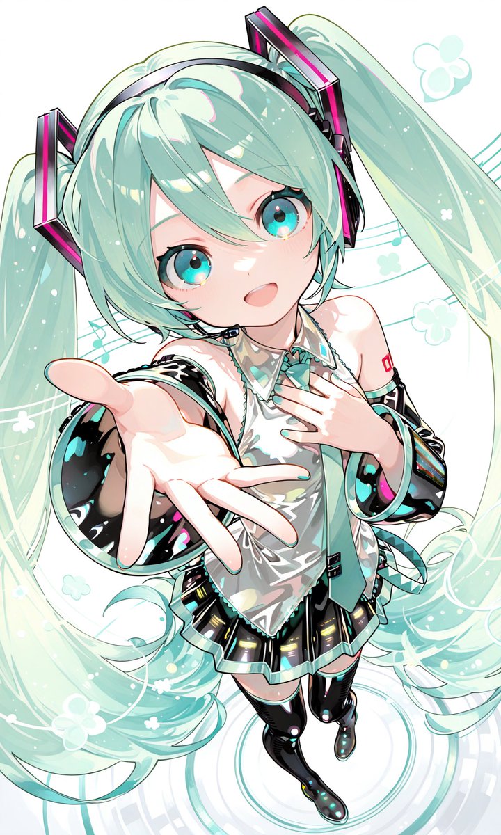 zangAIart's tweet photo. 「初めての音は　なんでしたか？
あなたの　初めての音は…」

#AIart 
#ミクの日2026 https://t.co/FiBPDmWYXe