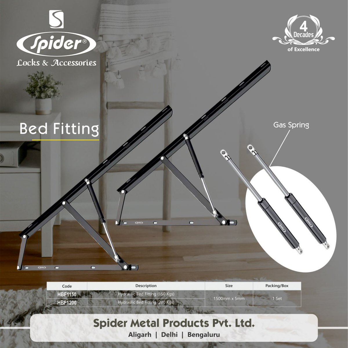 ibais_hardware's tweet image. SPIDER METAL PRODUCTS PVT. LTD. (ALIGARH)

For enquiry via WhatsApp click:
ibais.biz/8937000555

Mr. Shobhit Agarwal - +91 8937000555
#modernfurniture #bedfitting #foldingbracket #foldingtable #foldingfurniture #foldablebracket #homedecor  
.
@ibais_hardware