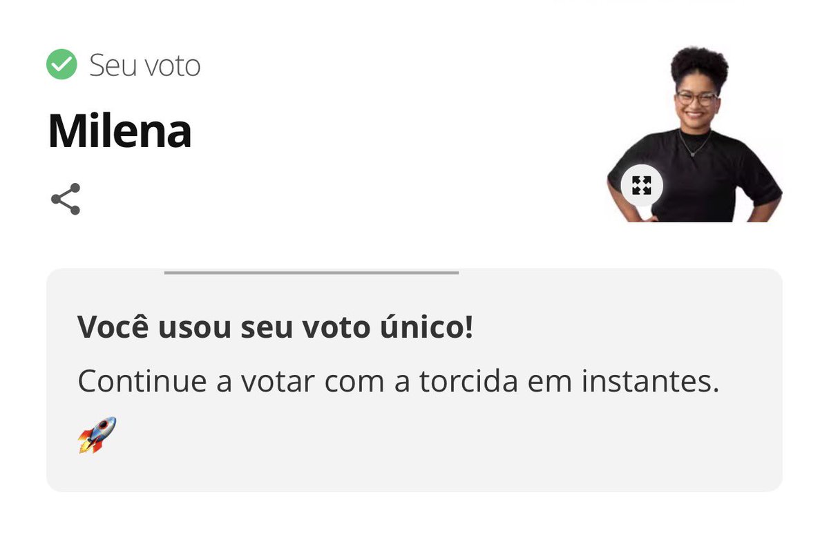Rapaziada, não é hora de tirar o babu, é hora de juntar torcida e votar na Milena. A Milena sair seria um baita golpe na autoestima daquele grupo. A torcida da Chay é grande, a do babu eu não sei, mas a do Jonas, cowboy e companhia também é bem forte. Não errem! É FORA MILENA!!!