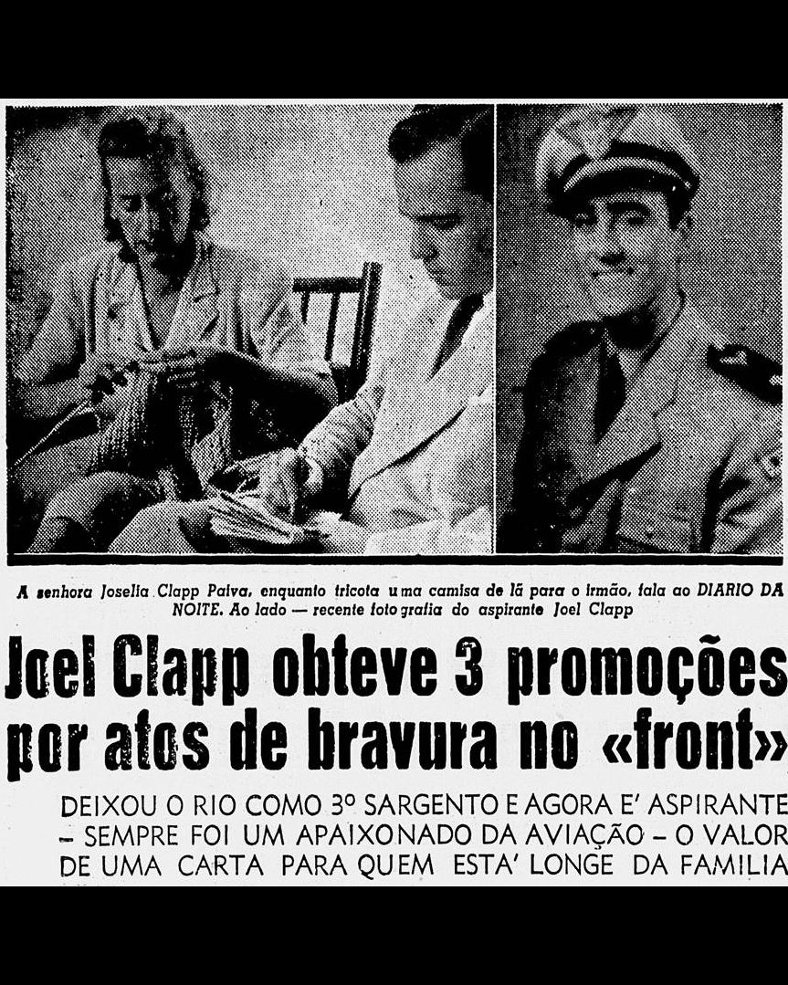 sentandoapua's tweet photo. Notícias da 2ª Guerra: 09MAR1945-Joel Clapp obteve 3 promoções por atos de bravura no front https://t.co/zAoS0pFZN8
#MAR45 #DiarioDaNoite #WWII #ELO #FAB #bravura #Clapp @fab_oficial @exercitooficial @feb_brasil https://t.co/kdKn3fdNPT