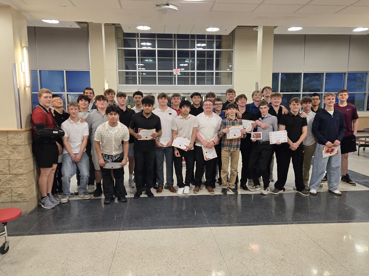 Carlislematcats's tweet photo. Had our end of the year banquet tonight!  I'm incredibly proud of these guys and what they accomplished this year!  Thank you to the seniors who helped guide the way! #wildcatlegacy #gocats https://t.co/Sde63bNXcR