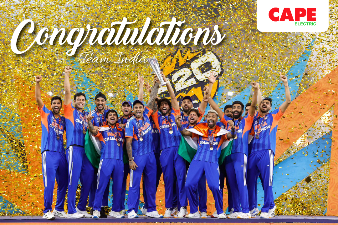 capeelect's tweet photo. Congratulations Team India !🏆

Proud moment as the India national cricket team becomes 3 Time T20 Cricket World Champions. 

#TeamIndia #WorldChampions #ChampionsAgain #IndianCricket #CapeElectric https://t.co/I2ZECBztbC
