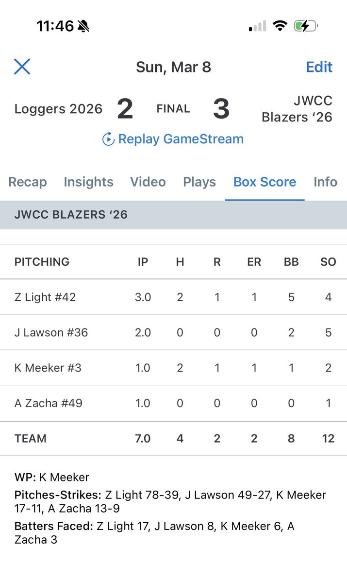 John Wood Baseball tweet media