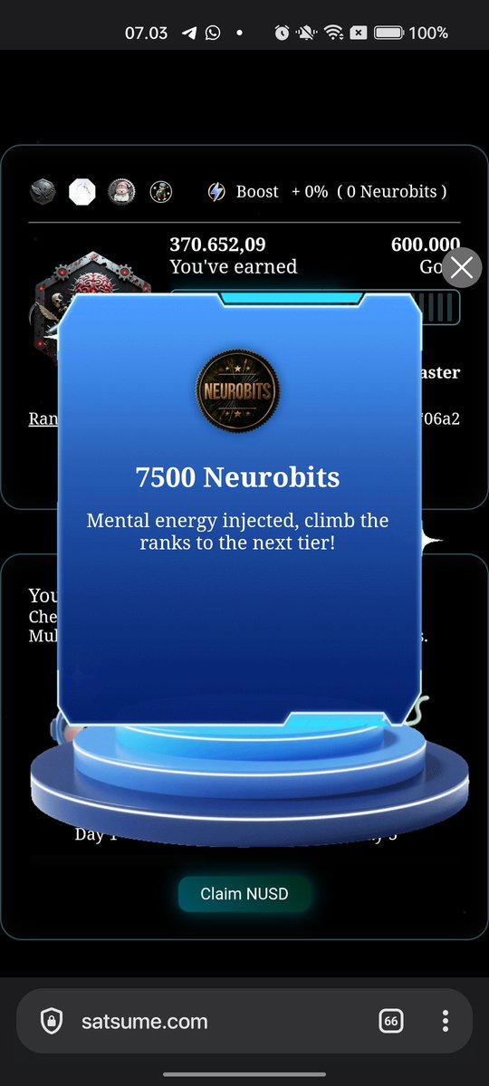 LucxGT's tweet image. Currently trying out the testnet
There’s a Mystery Box that could contain:
USDT 💸,Badge 🏅,Neuropoint
satsume.com/?inviteCode=MH…

#tesnet #Web3 #airdrop #NFTCommunity #NFTmarketplace