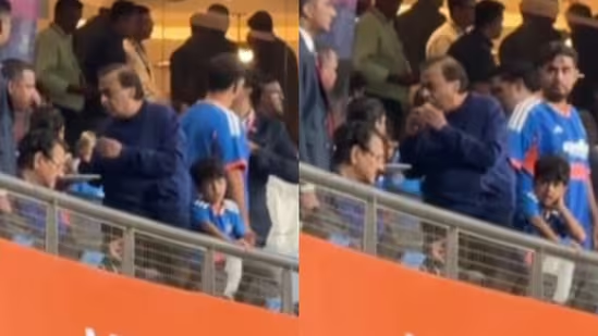 the_ambanis's tweet image. Mukesh Ambani spotted enjoying a simple Vada Pav at Wankhede Stadium during the IND vs ENG T20 World Cup semi-final. A reminder that no matter how big you become, Mumbai’s iconic taste never loses its charm.
Pure cricket fever. Pure desi vibes.
#MukeshAmbani #VadaPav #INDvsENG