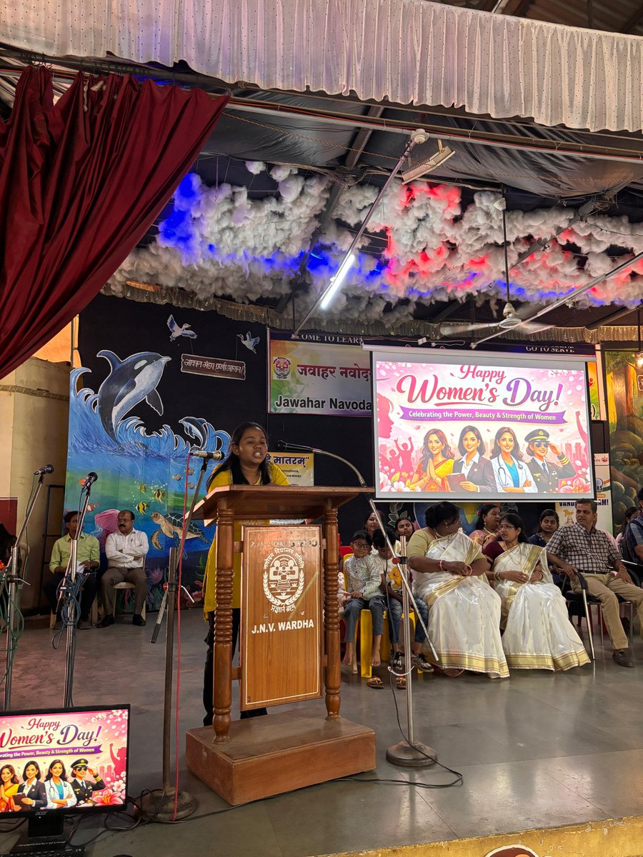 jnvwardha's tweet photo. In PMS School JNV Wardha celebrate women's day. https://t.co/IFg14p0BGW