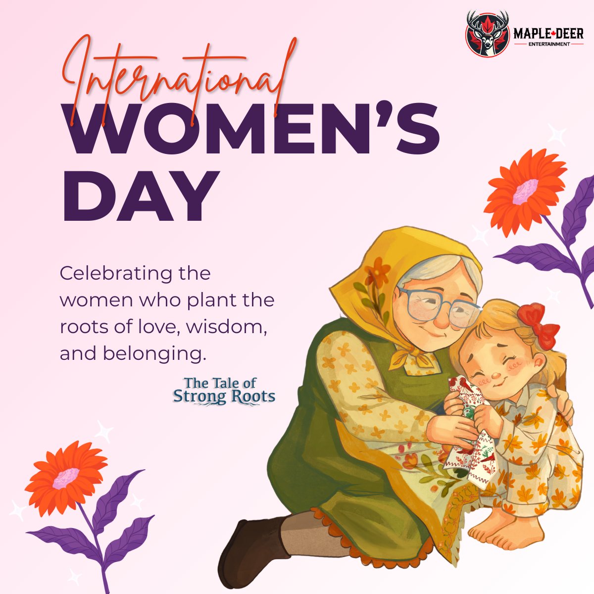 MapleDeerCanada's tweet photo. Happy International Women’s Day 🌷

Celebrating the women who plant the roots of love, wisdom, and belonging.

We’re also working on the second book in our series — Grandma’s Garden 🌱

#InternationalWomensDay #ChildrensBooks #MapleDeerBooks https://t.co/sYZx4WIfZ4