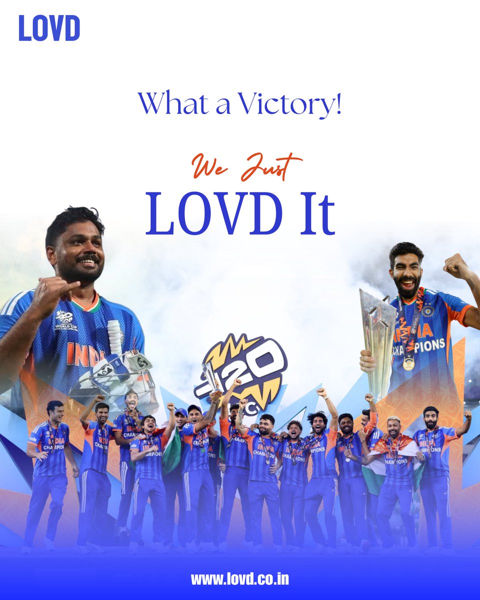 lovdfoods's tweet photo. Congratulations Team India on this historic win. We just loved it. #indian #T20WorldCup #IndianCricketTeam https://t.co/biCguUYhi3