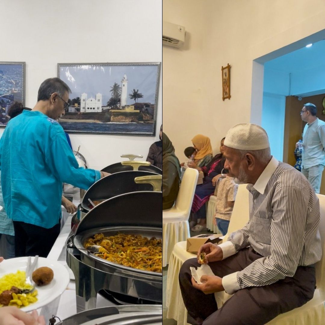 SLinIndonesia's tweet photo. The SL Mission in Jkt, in collaboration with the Association of Sri Lankans in Indonesia (ASLI), hosted an Iftar gathering at the Embassy premises on 7 March 2026, as a mark of respect for the religious traditions of both the Sri Lankan Muslim community and Indonesian friends. https://t.co/xd3z3yBtZS