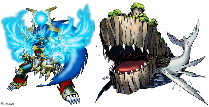 デジモン図鑑に、アニメ『デジモンクロスウォーズ』に登場し、液晶玩具『デジタルモンスターCOLOR デジモンクロスウォーズ15th Edition』にも登場した、アポロモン:ウィスパード、キングホエーモンを追加 #デジモン #digimon
