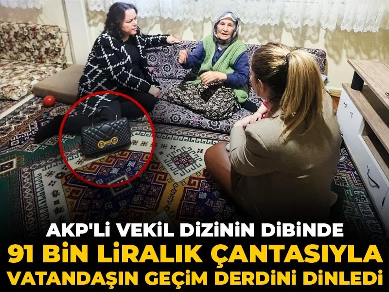 halktvcomtr's tweet photo. AKP'li vekil 'dizinin dibinde 91 bin liralık çantasıyla' vatandaşın geçim derdini dinledi
https://t.co/ibcq9aNyzr https://t.co/36tNQEOdAP