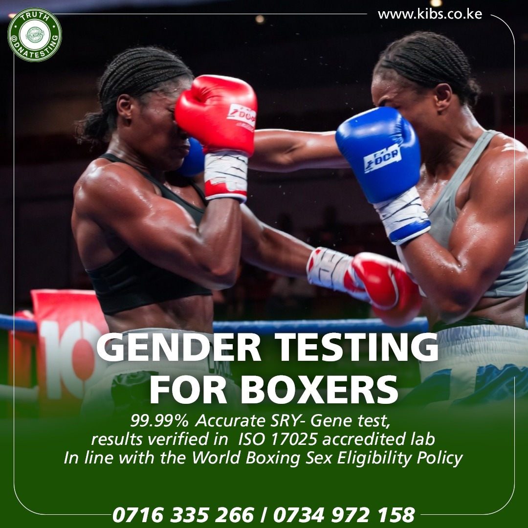 All boxers aged 18 and over are required to undergo mandatory genetic testing to determine biological sex at birth (SRY Gene). 

Our testing services are 99.99% accurate, with results confirmed and notarized in ISO 17025 accredited labs according to the World Boxing Federation