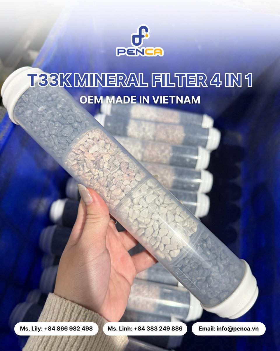 PencaGlobal's tweet photo. 💧 4-in-1 T33 Mineral Filter 

Penca provides flexible OEM manufacturing with:
✔ Large-scale production capacity
✔ Stable supply with batch-controlled quality
✔ Competitive pricing for long-term partnerships

📩 Contact Penca for OEM quotations and partnership details https://t.co/P8c0Ebze69