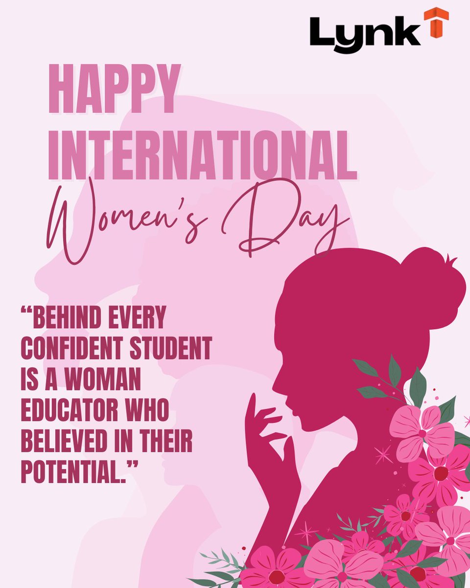 k_lynkt's tweet photo. Happy International Women's Day! 🌸 At LynkT, we know that behind every confident student is a woman educator who believed in them. Today, we celebrate their impact on the future of education. 📚✨

#IWD2026 #Lynk #WomenInEducation #InternationalWomensDay https://t.co/05TQScp25w