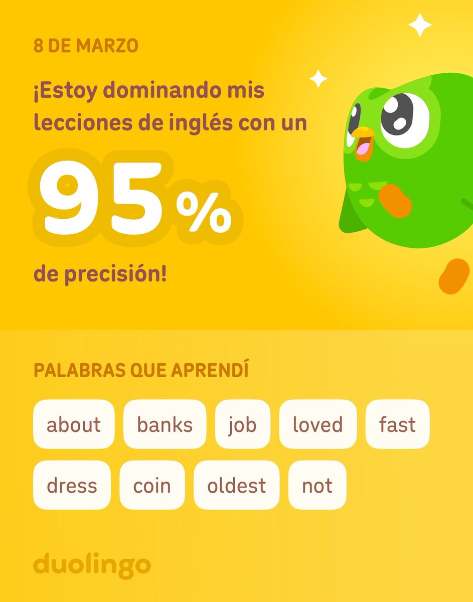 manikiss's tweet photo. ¡Estoy aprendiendo inglés en Duolingo! Es gratis, divertido y efectivo. https://t.co/ZosLPPGfpV