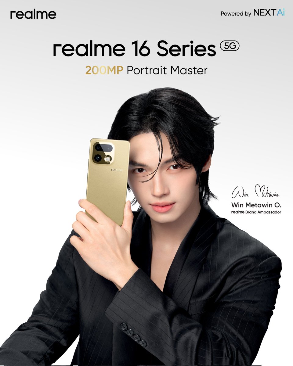 ปังมาก ขอแสดงความยินดีกับ "วิน เมธวิน" ในฐานะ Brand  Ambassador คนใหม่ของ realme 16 Series

#realme16Series #200MPPortraitMaster #WininEveryShot #WinMetawin 
<a href="/realmeTH/">realme Thailand</a> <a href="/winmetawin/">Winmetawin</a>