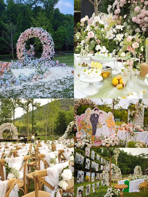 xuruohanarchive's tweet photo. ‘the best thing’ team had over 300kg of fresh flowers for the wedding scene 

all the flowers were hand plucked and were carefully arranged by a special team 💐 https://t.co/fN2JNlcfse