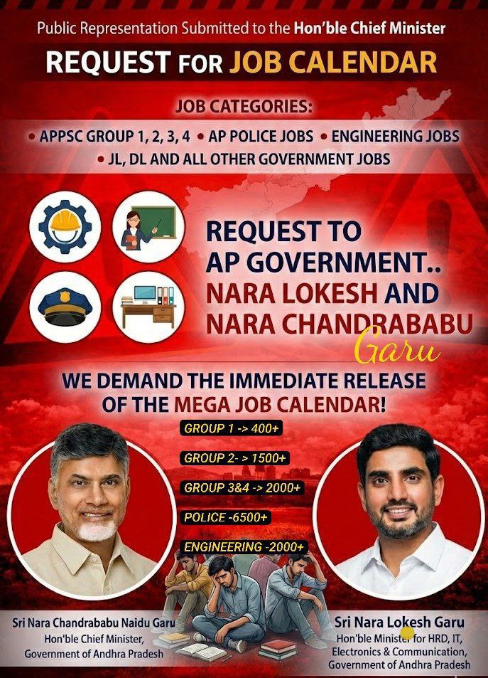 bashamahabub9's tweet photo. @apjobaspirants @naralokesh @chiranjeevimlc @IParitalaSriram @rajasekharam66 @galla_madhavi @MinisterSavitha @GORANTLA_BC @JaiTDP @AndhraPradeshCM @APDeputyCMO @JSPShatagniTeam @katchannaidu దయచేసి మా నిరుద్యోగులకు జాబ్ క్యాలెండర్ ఇవ్వండి మరియు జాబ్ క్యాలెండర్ లో గ్రూప్ 2 నోటిఫికేషన్ లో 1500 పోస్టులు కల్పించాలని కోరుతున్నాము 
#AndhraPradesh
#SaveAPGroup2Aspirants
#Release1500Group2JobsinAP
#SaveAndhraPradeshUnemployed https://t.co/9nfK7qK9bg