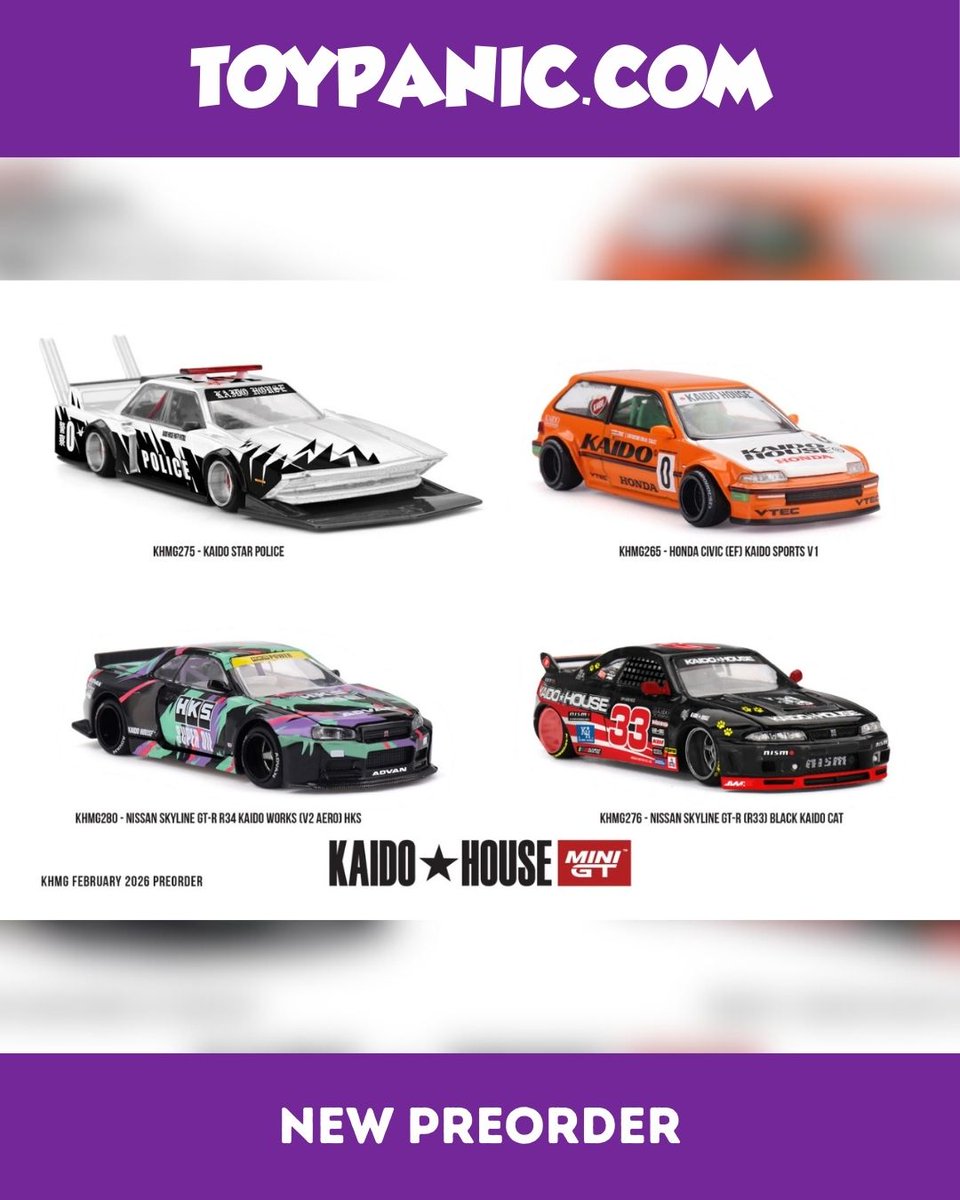 ToypanicMsia's tweet photo. Secure the latest preorder from the Mini GT x Kaido House series, a must-have collaboration for die-cast model enthusiasts!
To preorder ➡ https://t.co/gMc8geWvIz
#NewPreorder #Toypanic #MiniGT #KaidoHouse #CollectorsEdition #Diecast #Diecastcar https://t.co/qYKOFBTMxf