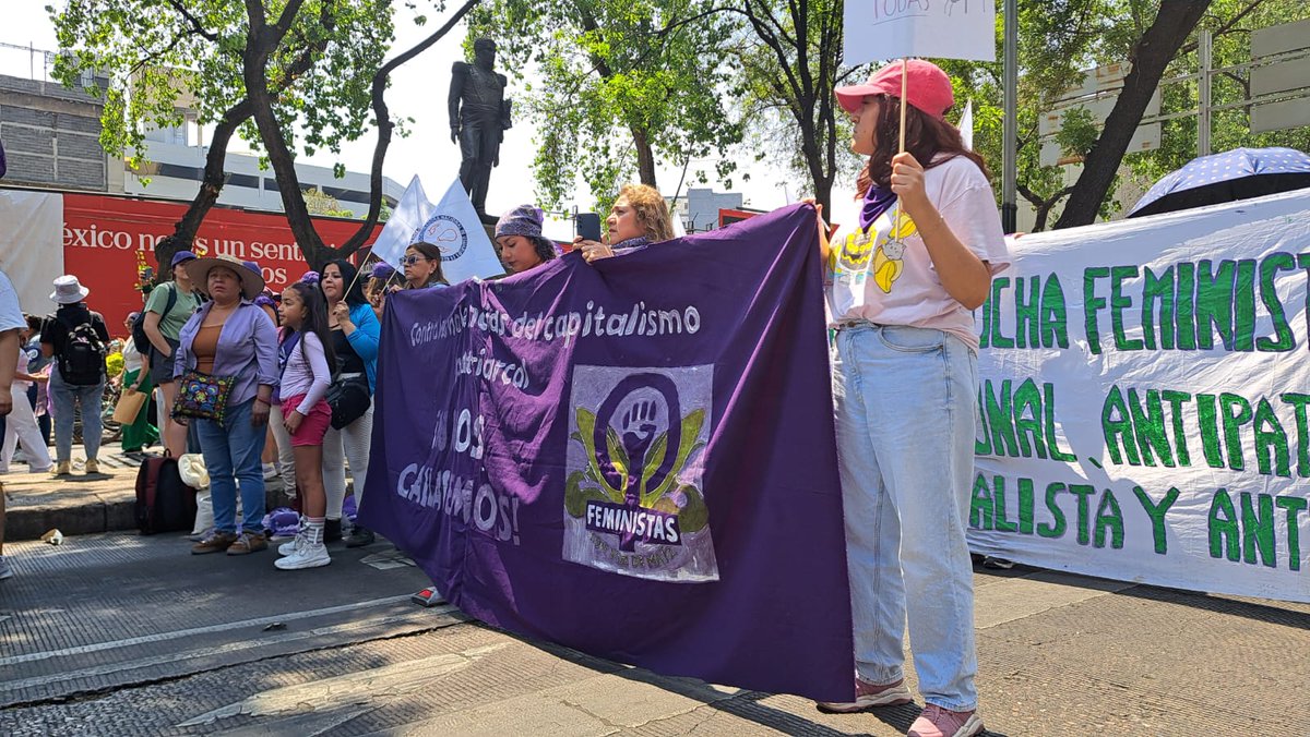Contingente del MSP y la Coordinadora Nacional de Usuarias en Resistencia este #8M en CDMX.

¡Feminismo sí, imperialismo no!