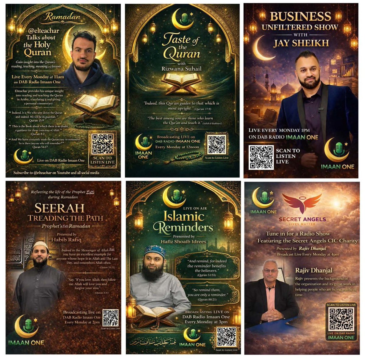 RamadanWolves's tweet photo. 🎙️✨ MONDAY LINE-UP ON Imaan One ✨🎙️

Start your week with reflection, learning, and empowering conversations 🤍

🎧 Tune in on DAB Radio search Imaan One
📺 Watch LIVE on Facebook &amp; YouTube search Ramadan Radio Wolves
🌎 listen via this link https://t.co/0v7K1uZXi3 https://t.co/WNND2wYQsH
