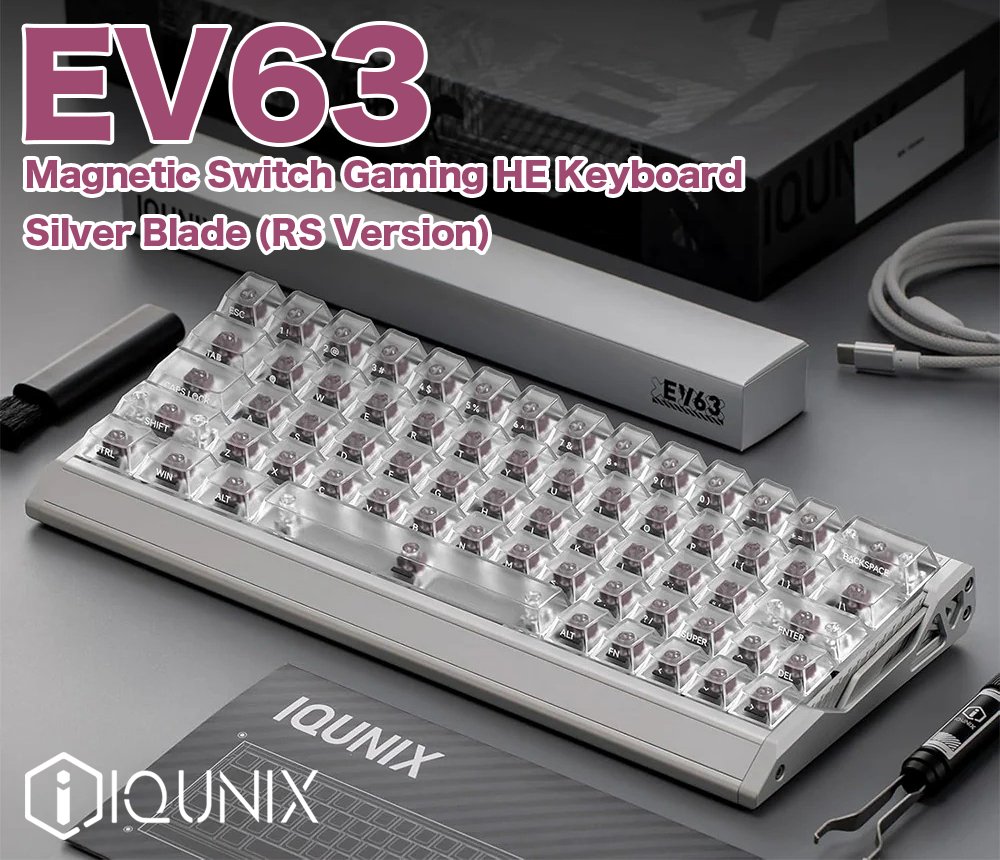 🚨iQunix入荷情報①🚨 🆕新商品キーボードが登場！ ＼ 『EV63 Silver