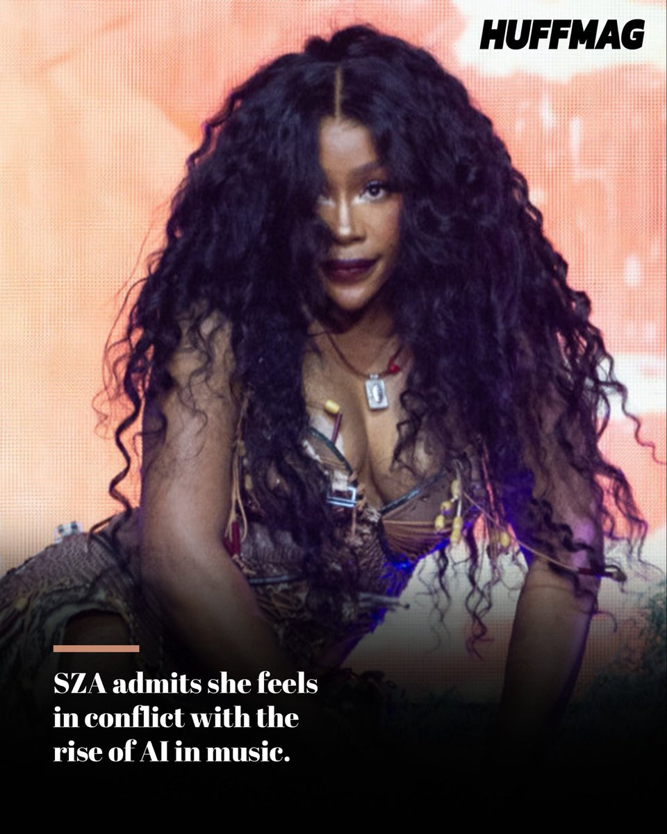 huffmagz's tweet photo. SZA shares her concerns about the growing role of artificial intelligence in music, highlighting the ongoing conversation about creativity, authenticity, and technology in the industry.

#MusicIndustry #ArtificialIntelligence #CreativeRights #SZA #huffmag https://t.co/r6NWTAyUXv