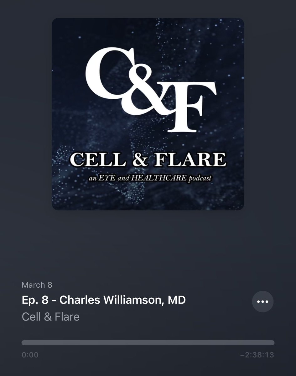 cellandflare's tweet photo. We are so back! Episode 8 features Chuck Williamson, MD of Williamson Eye Center in Baton Rouge, LA. Now available on YouTube and all major podcast services. https://t.co/e5xw5m9fsD