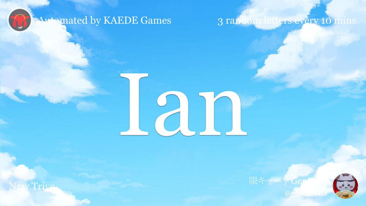 3 random letters every 10 mins tweet media