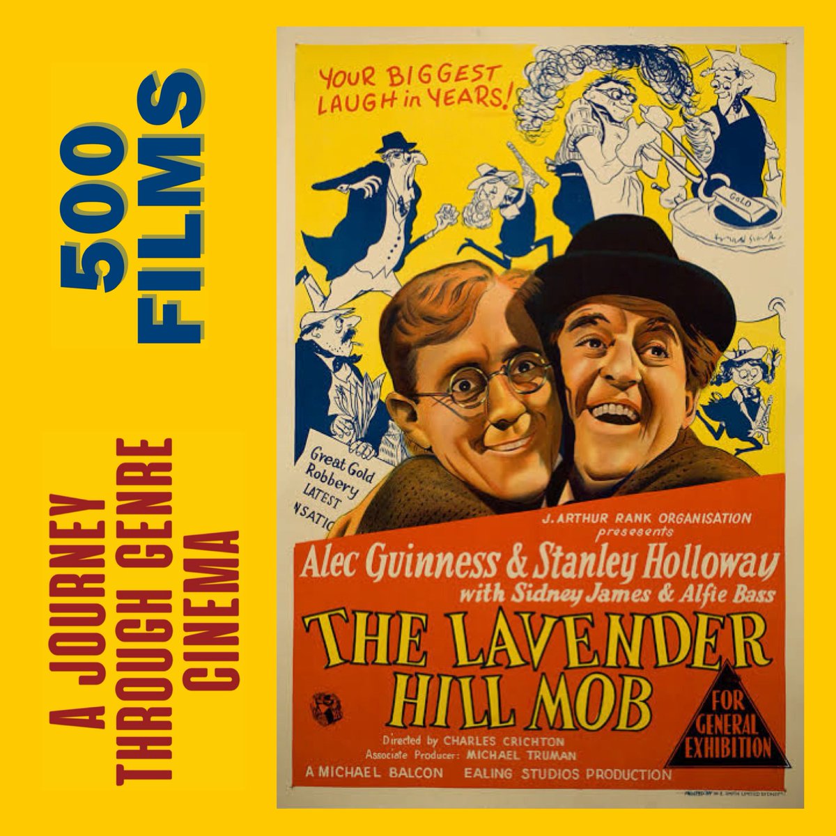 Episode 031: The Lavender Hill Mob (1951, Charles Crichton)

All Henry wants is some more power,
As talk of heists begin to flower,
The plan is bold, 
Steal all the gold, 
Smuggle it out to the Eiffel Tower. 

*

500 FILMS: A JOURNEY THROUGH GENRE CINEMA