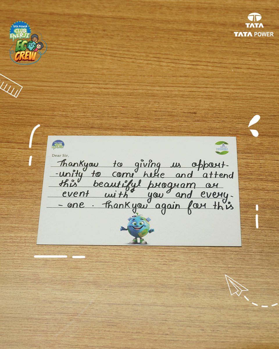 TataPower's tweet image. Change grows stronger when it’s shared.

Through the Dainik Jagran x Tata Power EcoCrew Mela, our EcoStars discovered the power of sustainable thinking and are now turning that awareness into real-world impact.

#TataPower #IndiasLargestEnergyLiteracyMovement #EcoCrew