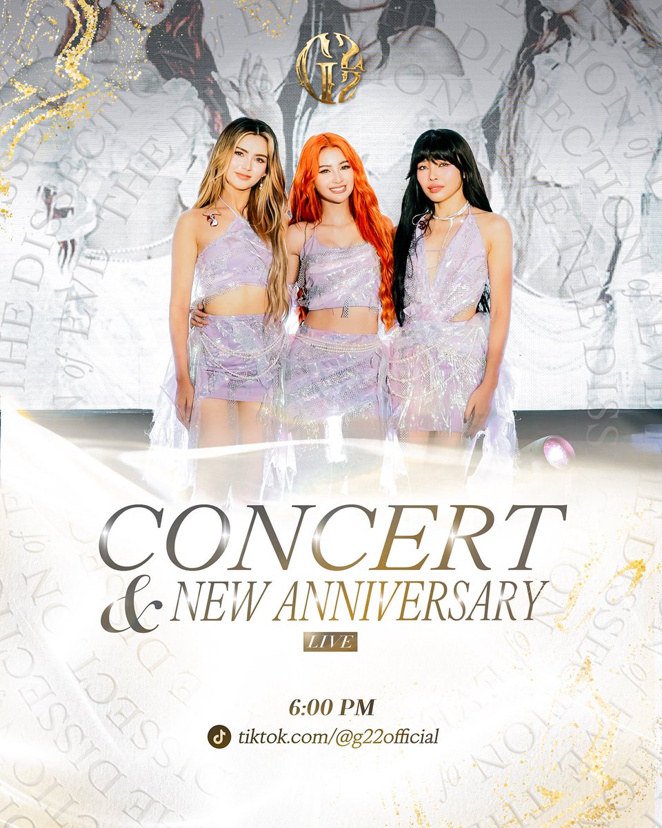 Hindi kami makatiis na hindi kayo nakakausap, Bullets!

Kaya tara sa official TikTok account namin mamayang 6 PM para sa aming Concert and New Anniversary livestream!

tiktok.com/@g22official

Kita-kits mamaya! 🪡🤍

#G22 #G22TheFirstConcert #G22_TheEveOfAnAlpha
