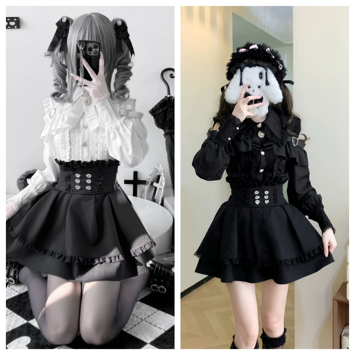 honeywardrobe07's tweet photo. Window New Arrivals💥Open-shoulder Jirai Kei Blouse
📅Pre-order ends Mar 15, 2026
🖤Jirai Kei off-shoulder blouse in multiple colors, lace shoulders, and heart rhinestone belt—cute, flirty.
Purchase link: https://t.co/7lwVsn1qqV
#JiraiKei #LandmineStyle #OffShoulderBlouse https://t.co/A5WFYnCrs0