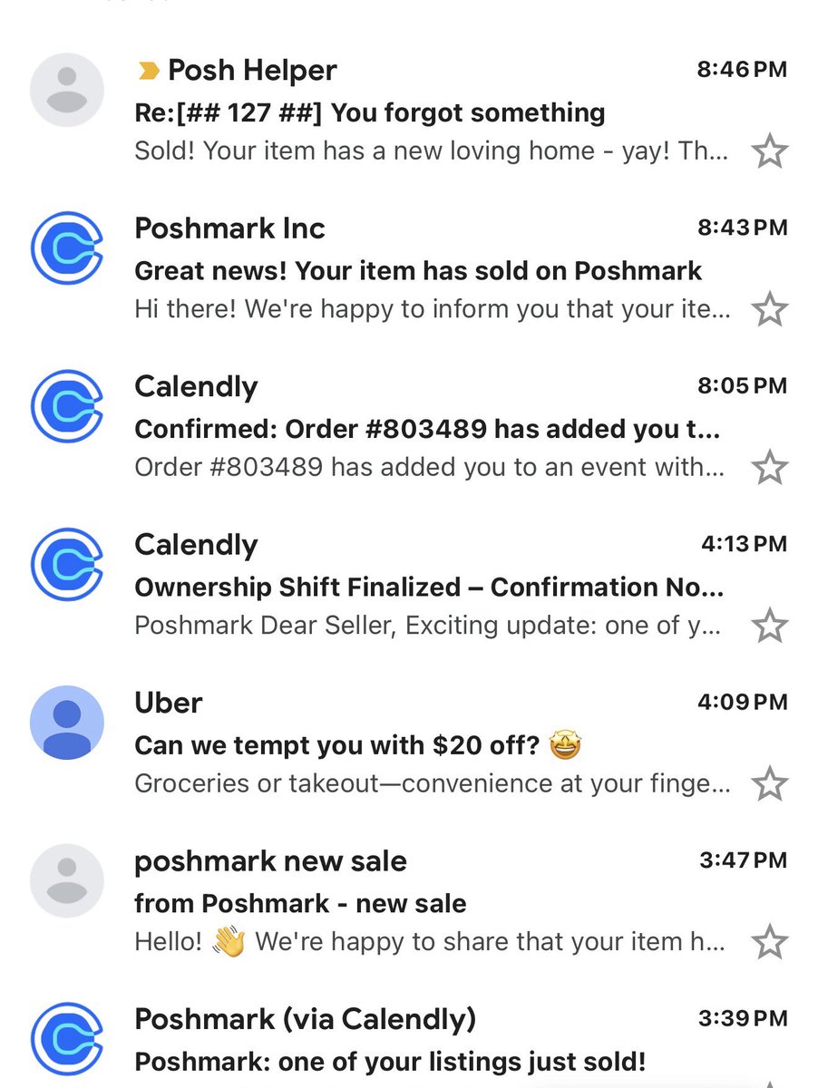 MichaelKuluva's tweet image. What am I suppose to do about all this spam @Poshmarkapp?? How did they get my email???? Not one of these emails is a real email from #Poshmark. 😤🤬😖😣😠😡