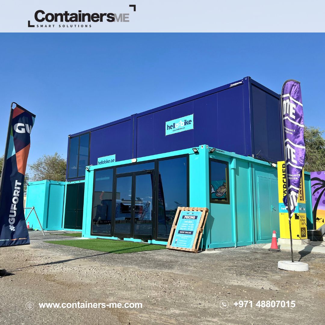 Containers_me's tweet image. A modular retail store built for Hello Bikes in the UAE 🚴‍♂️🏬

Designed for a modern and efficient shopping experience.

👉 Discover more: containers-me.com/projects/

#modularcontainers #retailstore #hellobikes #modularsolutions #uaebusiness #containersme