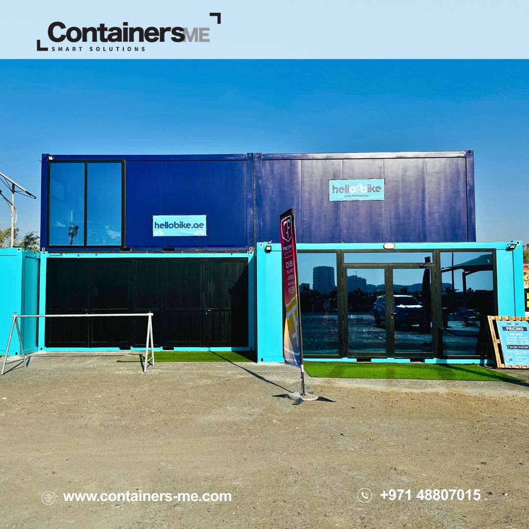 Containers_me's tweet image. A modular retail store built for Hello Bikes in the UAE 🚴‍♂️🏬

Designed for a modern and efficient shopping experience.

👉 Discover more: containers-me.com/projects/

#modularcontainers #retailstore #hellobikes #modularsolutions #uaebusiness #containersme