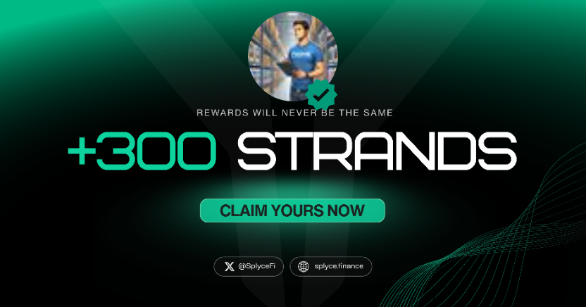Indrakaskus's tweet photo. 300 Strands claimed. 

Real-world yield is coming to Solana with @SplyceFi 

Feels good to be early.

Your turn: https://t.co/6FYK0lRfTk https://t.co/aqYuDYRc64