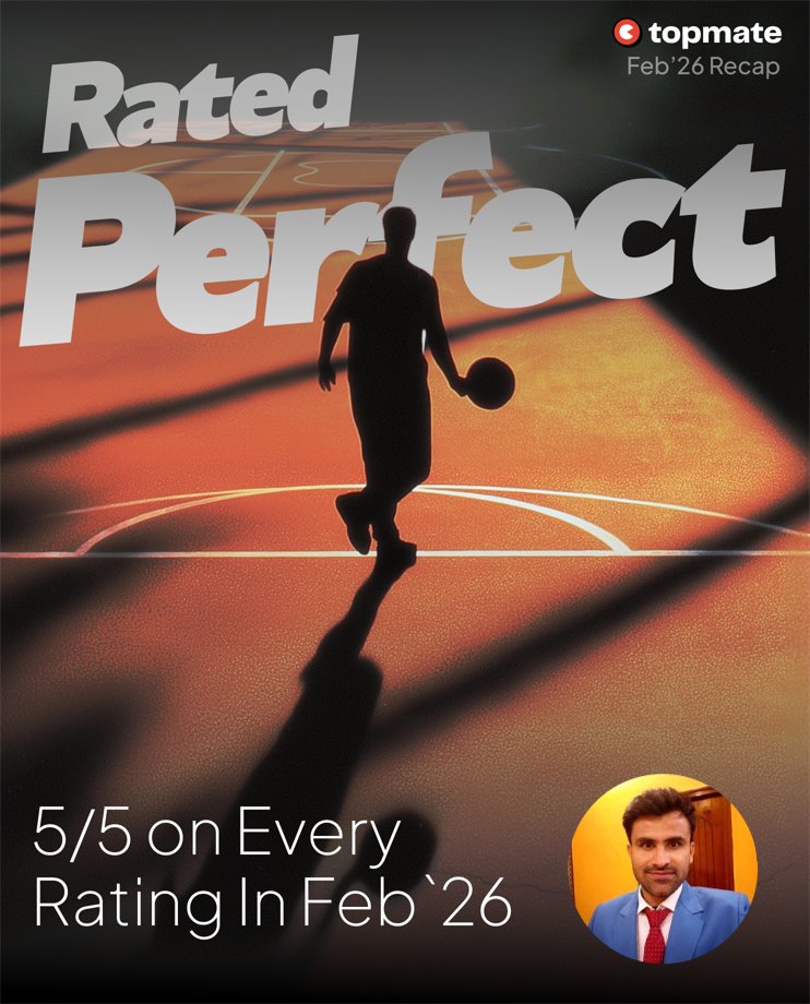 prashantmrshine's tweet photo. All 5-star ratings for February. ✨
Kept the momentum alive with the Top Rated streak going strong!

#Topmate #TopRated #Mentorship #FebruaryRecap #ClientLove

https://t.co/1k5r8wPK3O https://t.co/uRobgoJHzH