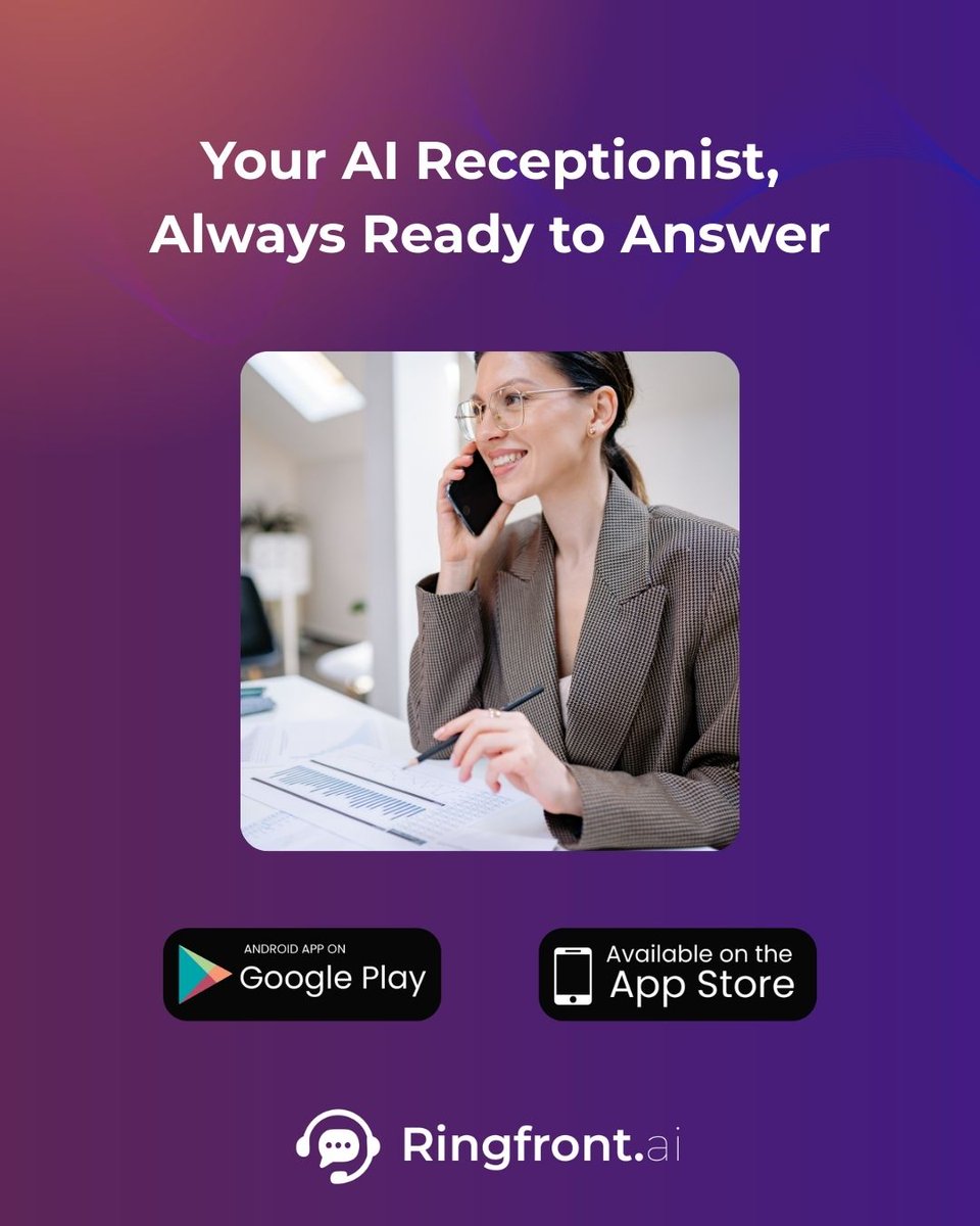 ringfrontai's tweet photo. Your AI Receptionist, always ready to answer!

Download Ringfront App!
#Ringfront #AIReceptionist https://t.co/CScvqTxVxI