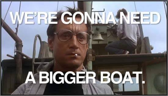 One boat.