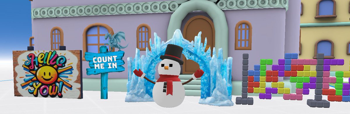 JozsefXM's tweet photo. @UplandMe I thought it'd be cool to bring a touch of Frost to a spot that never gets to see it in real life. #Frost5Challenge 
Address: 12 WELLINGTON BACK ROAD, ST. GEORGE'S PARISH, Bermuda
IGN: joziprop
Map Assets: 
-Graffiti Fence Wall 5 
-Count Me in Sign 
-Frosty Decor 
-Dragon Ice Arch
-XStacks Fence