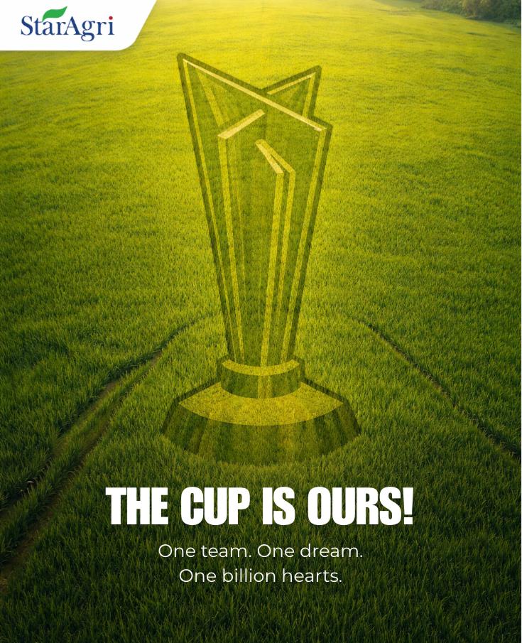 StarAgriGroup's tweet photo. Champions once. Champions twice.
Today, three times T20 World Cup Champions
The world turns blue as India writes history
#StarAgri #T20WorldCupChampions #IndiaWinners2026 https://t.co/C4nwdgDqXP
