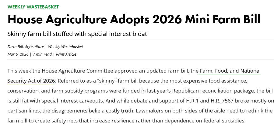 McPhersonHall's tweet image. LOL !

Gotta ask for a guy who claims worry about the #NationalDebt, @RepFinstad should admit that #HR7567 was "written by lobbyists for #CorporateAg" with a cost of $1.5 Trillion with those who’ve always gotten special treatment get even sweeter deals (crop insurance companies)