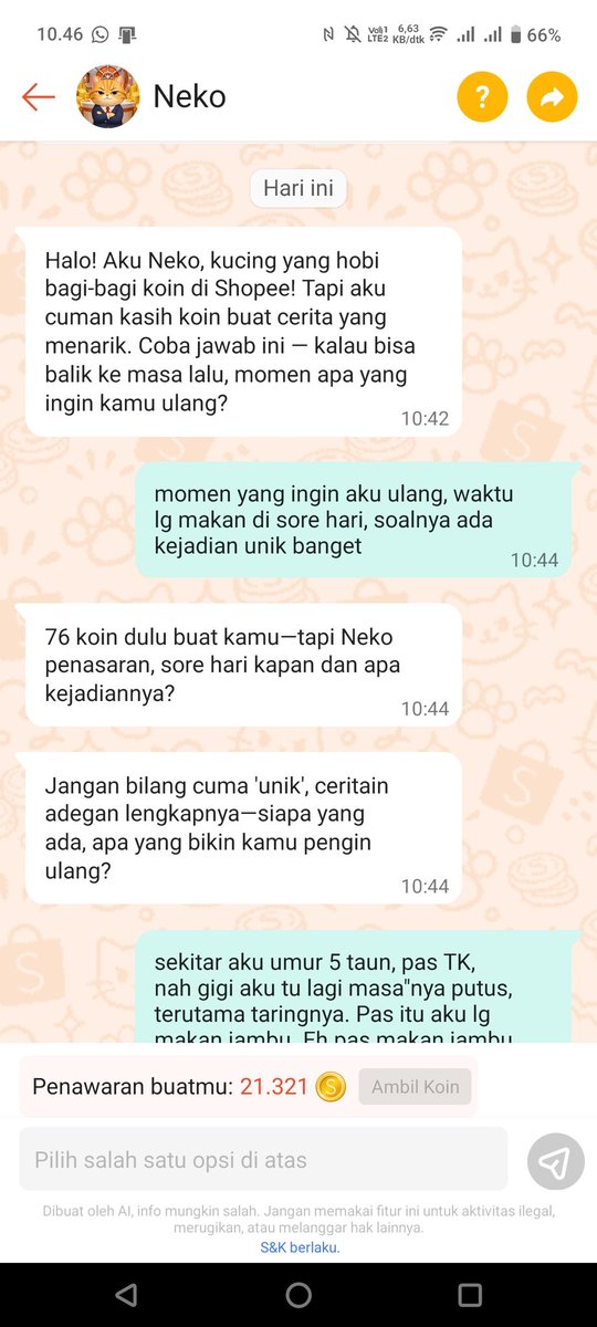 jiihyaaa's tweet photo. @RacunBelanja pernah chat neko 2x langsung dpt hadiah spesial, hoki banget, meskipun habis gitu dikasih nama gitu😅🤣 https://t.co/GjbMLE75Uk