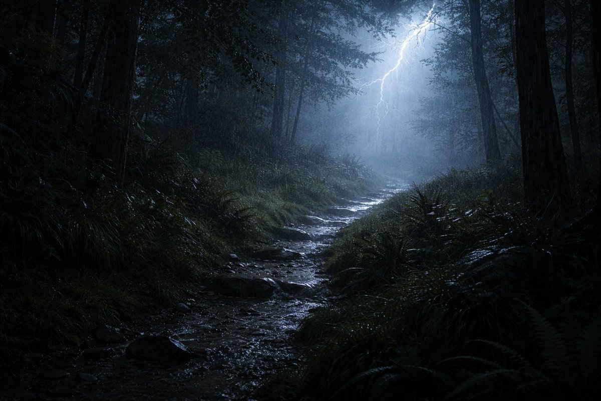 DorioEn51344's tweet image. Even a flash of lightning
was enough

to show
the outline
of the next step.

#vss365 #lightning #haiku #micropoetry